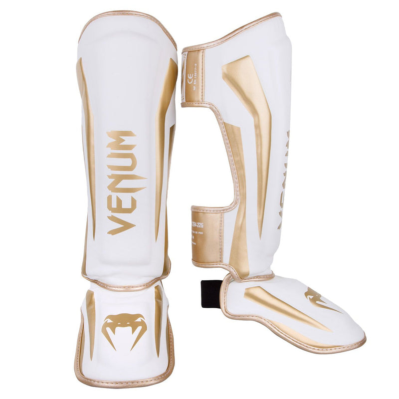 Venum ELITE Shin Guards - white/gold