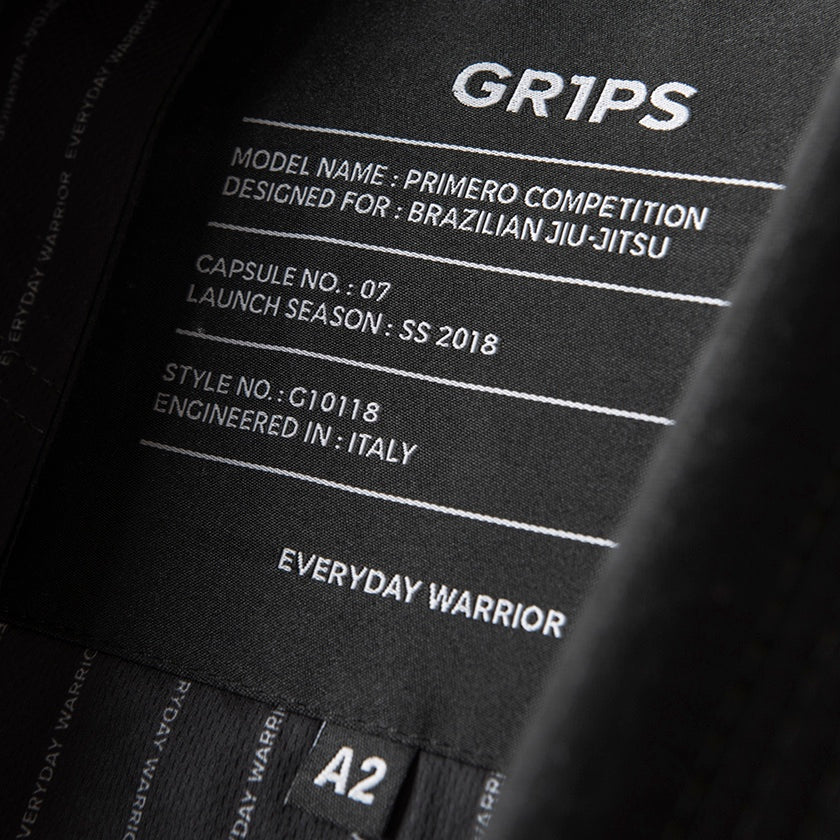 GR1PS BJJ Uniforme Primero Competencia - Negro, G10118 -Blk