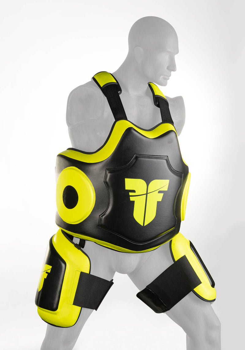 Fighter Thigh Pads - black/yellow, FTHP-001BNY