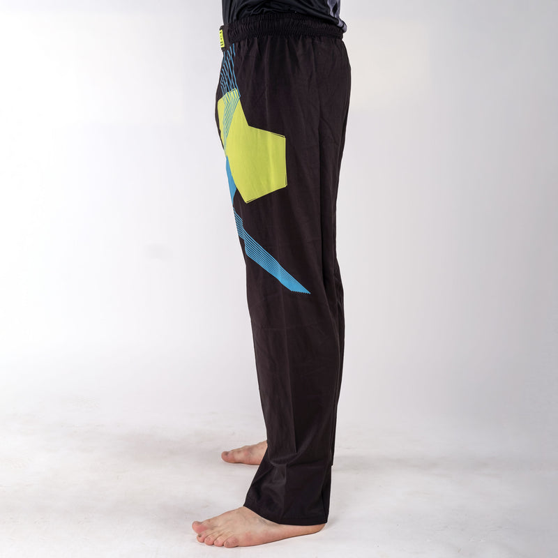 Fighter Pants - FIGHT - black/blue/green, FF-P003BBY