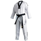 TKD dobok ADI-Contest 3 - col V blanc/noir, ADITC02