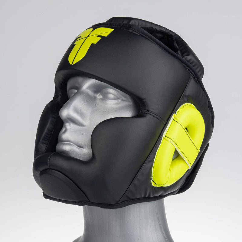 Fighter Headguard Sparring - black/neon yellow, JE1421PUBNY