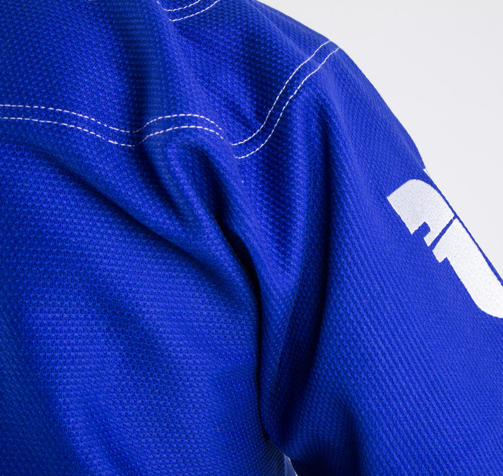 Fighter BJJ Kimono Paille de Riz - ENFANTS - bleu, BJJBLU-07