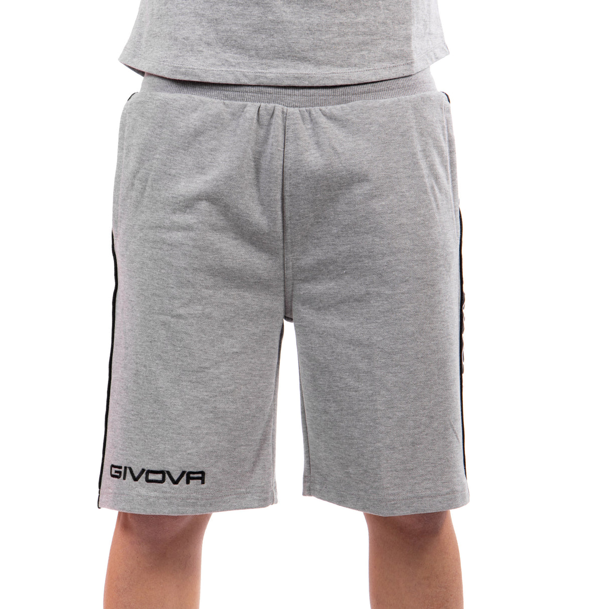 Pantalones cortos de la banda de terry de Givova - gris, BA04 -GRY