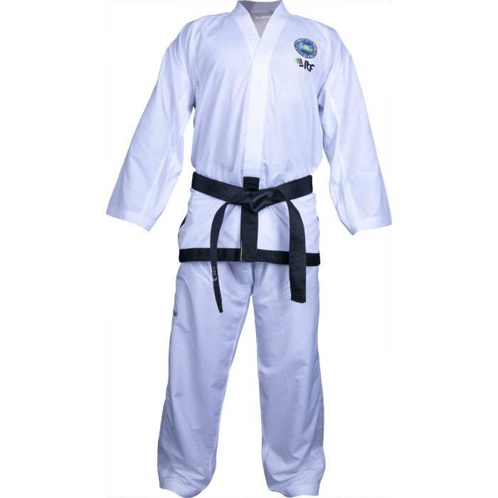 Uniforme de maître TOP TEN Taekwon-Do ITF "Vert", blanc, 16774