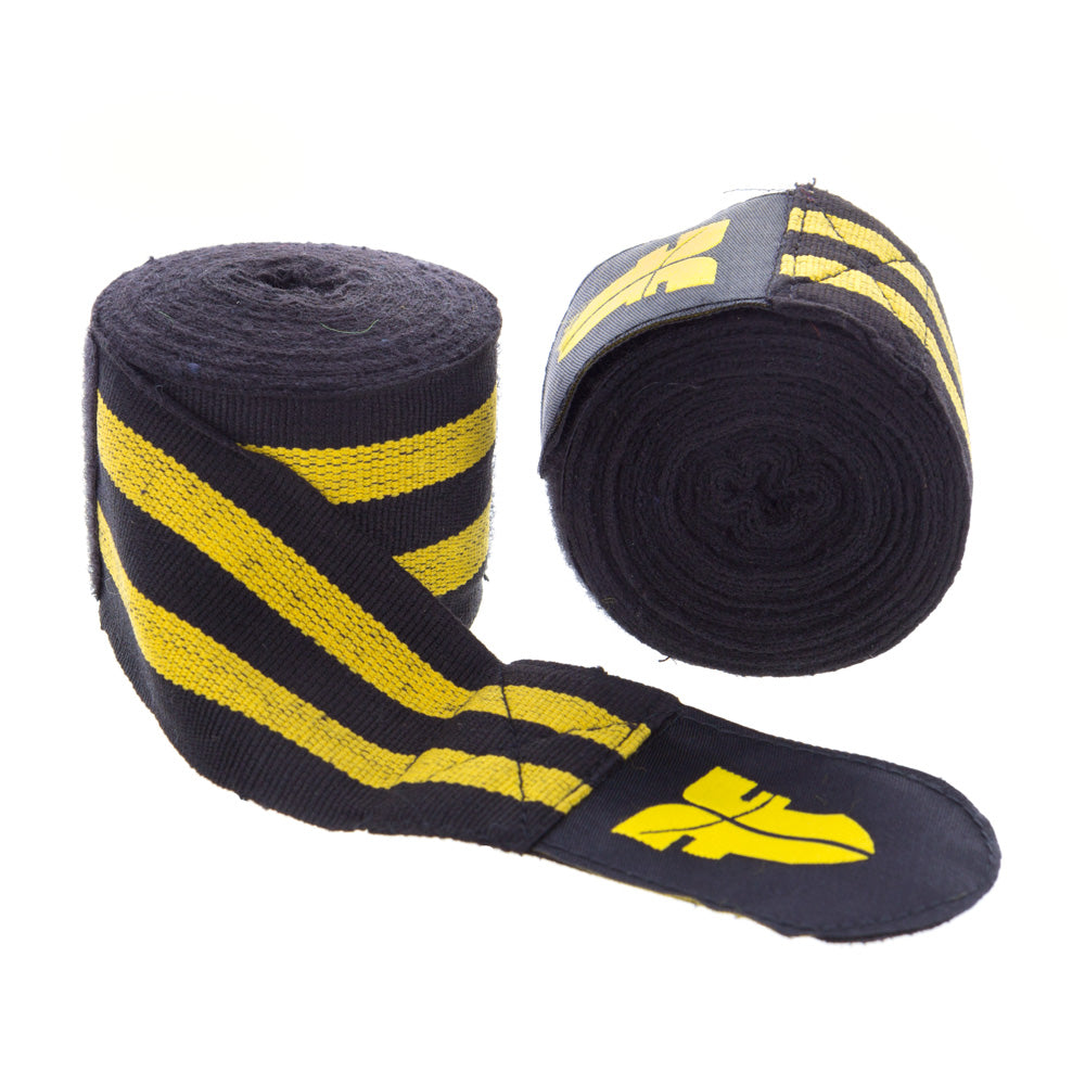 Visaciones a mano de luchador - Negro/Amarillo, Banda F Amarilla