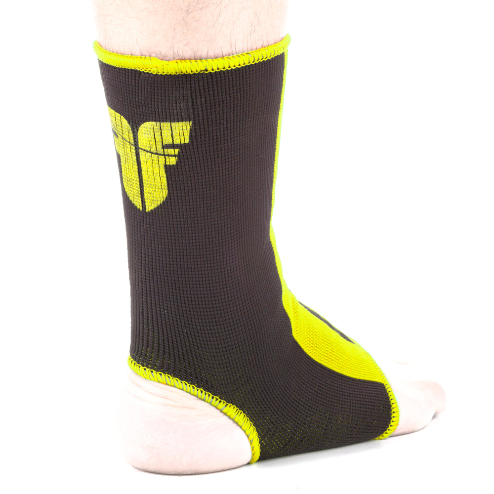 Soporte de tobillo de combate: negro/amarillo, FAS -02