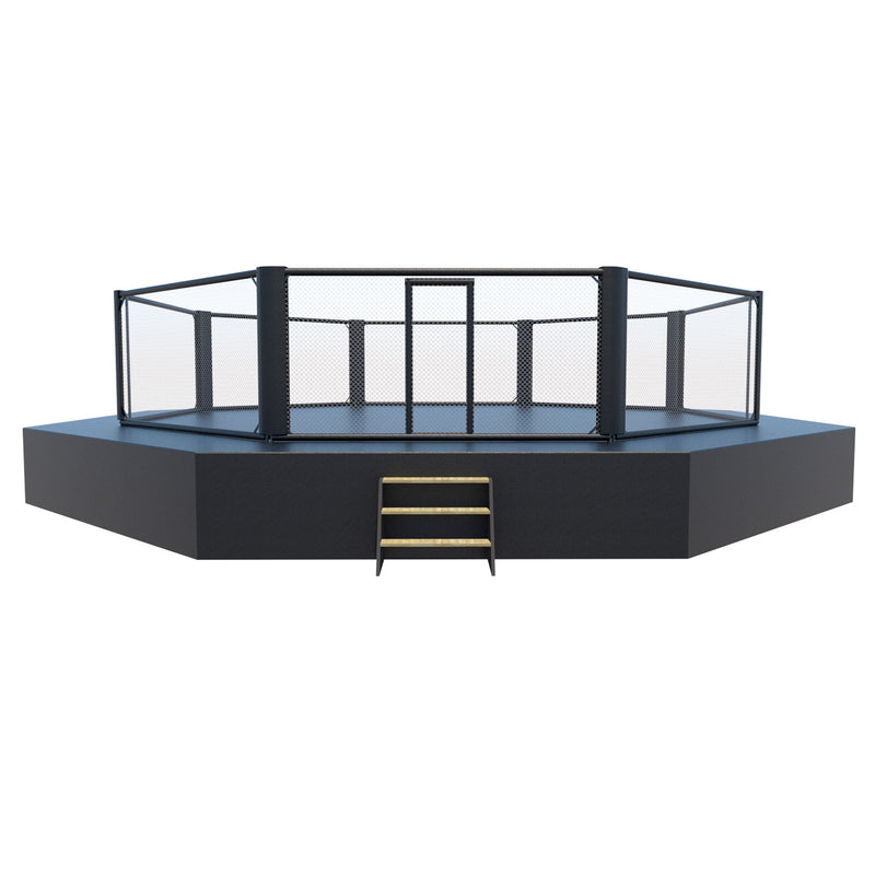 MMA Competition Cage 7x7m + sidewalk 1m - black, 7V1002DCH
