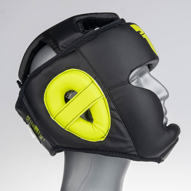 Fighter Headguard Sparring - black/neon yellow, JE1421PUBNY