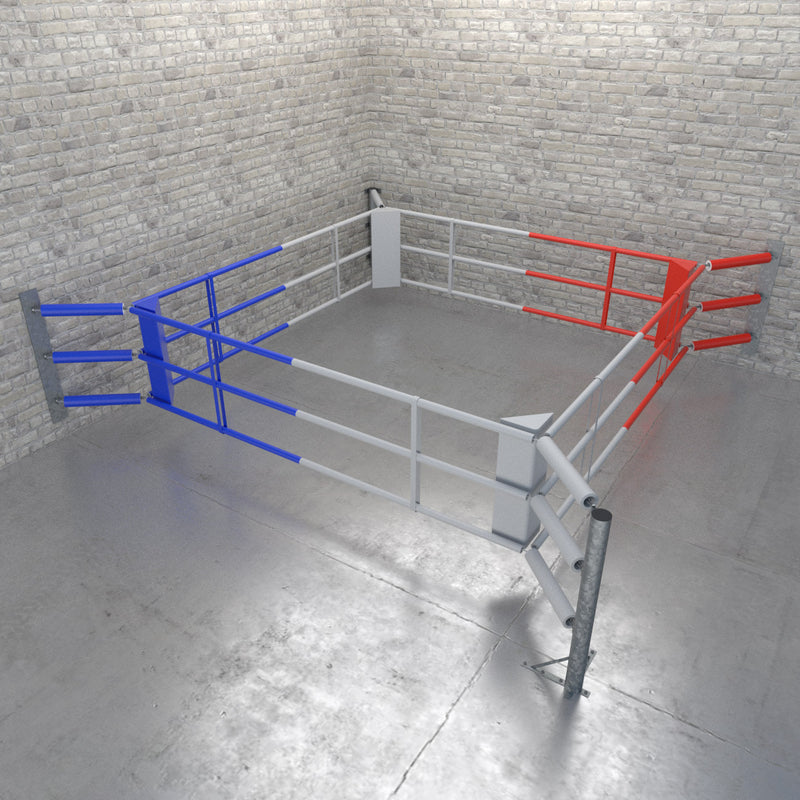 Floor Boxing Ring Fighter Wall with 3 ropes, BRF-NF3W