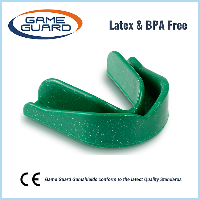 Youth Game Guard Gumshields Sparkle - green