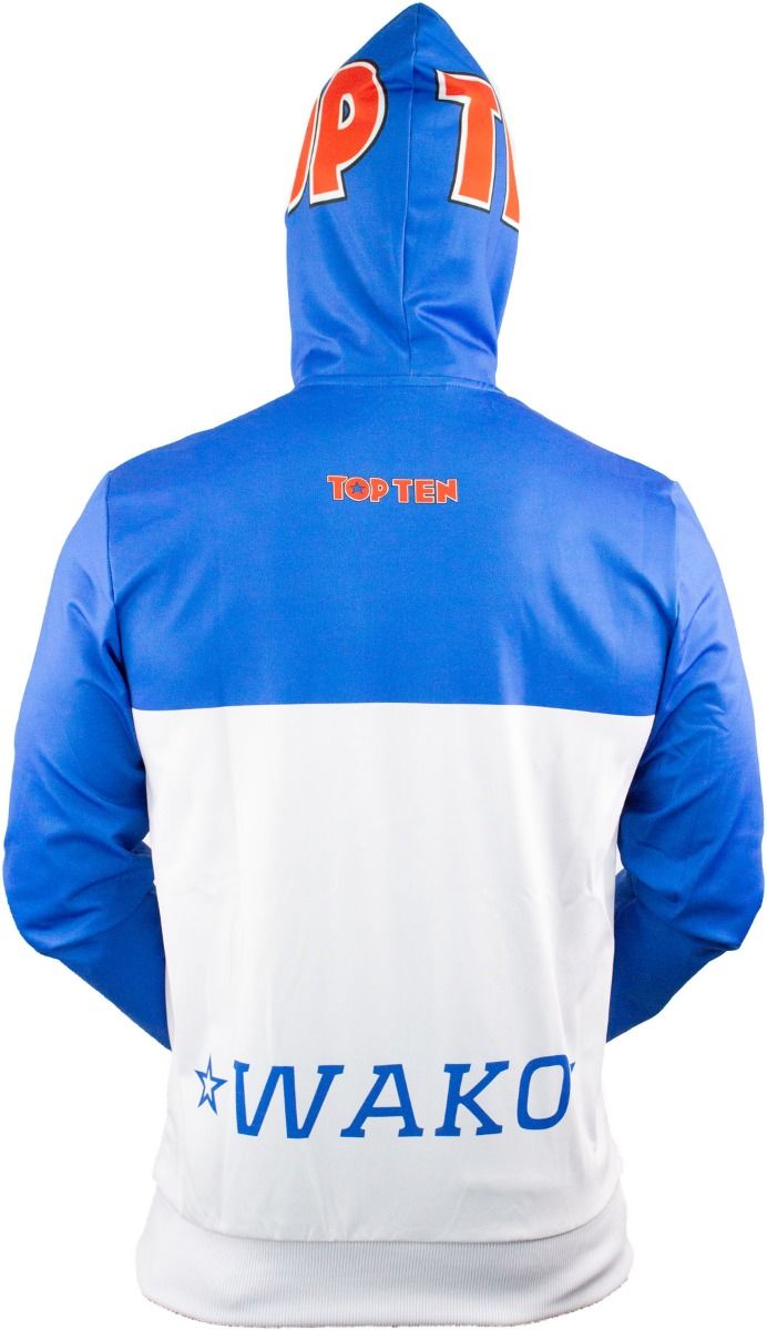 Hoody TOP TEN WAKO - white/blue, 19321-16