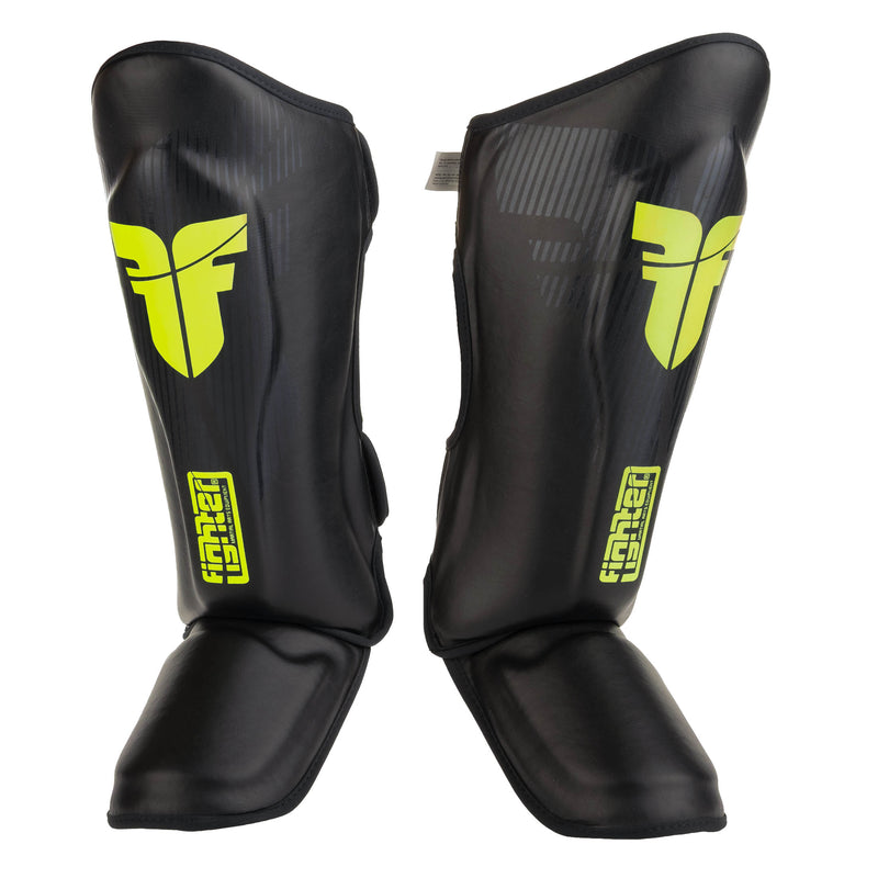 Fighter Shinguards Thai Classic - black/neon yellow, JE1573BNY