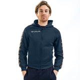 Sudadera con capucha de línea de banda de Givova - Azul, Ba10blu