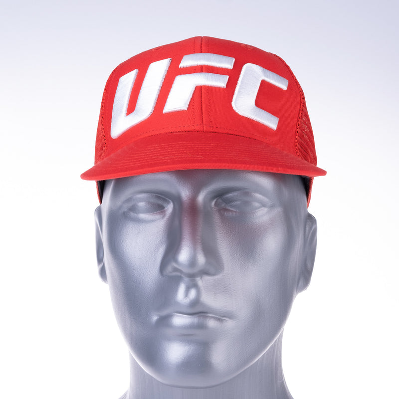 Reebok UFC Logo Trucker Snapback Cap - red, EI0808