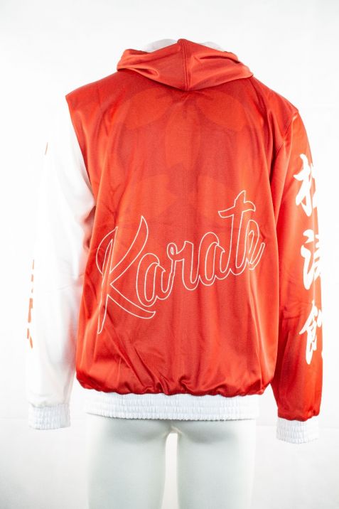 Hoody TOP TEN Karate WKF - red/white, 19341-41