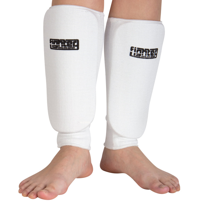 Fighter Shin Guards Elastic Fabric - white, JE1400S