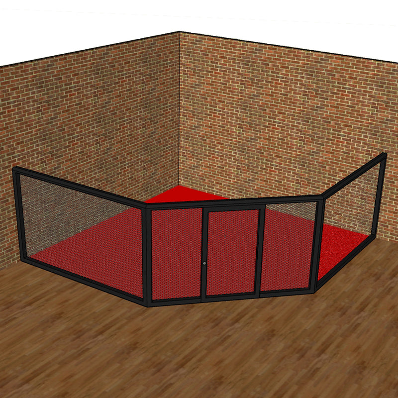 MMA Cage Panel with Door and Extra Left and Right Padding, CPD-LR