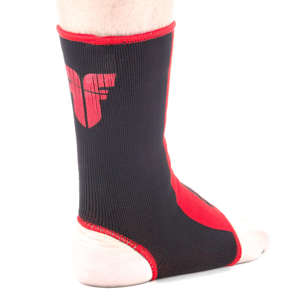 Soporte de tobillo de combate: negro/rojo, FAS -04