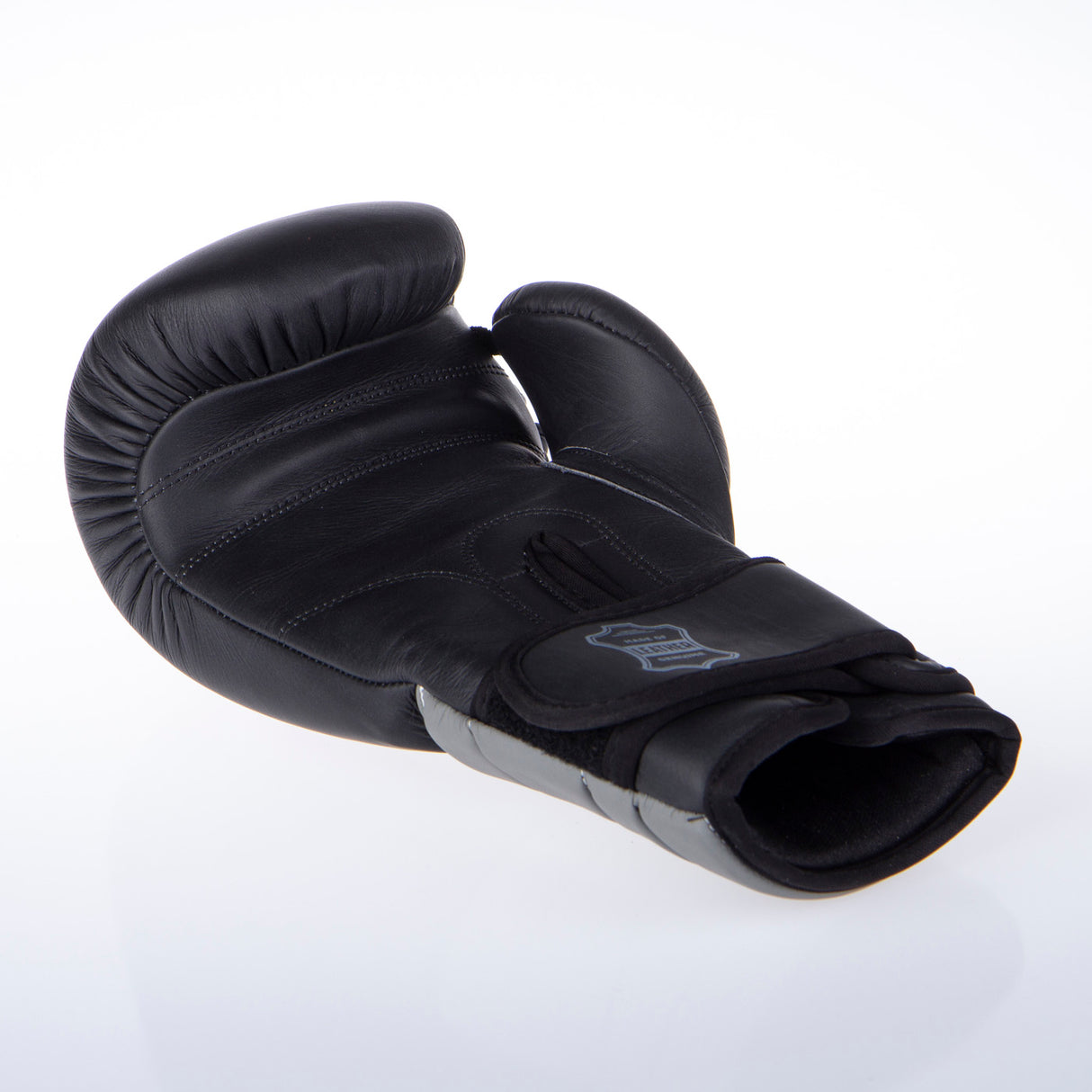 Fighter Boxing Gloves Sparring - black/gray, FBG-002-BG