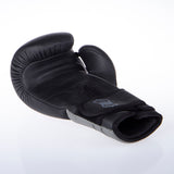 Fighter Boxing Gloves Sparring - black/gray, FBG-002-BG