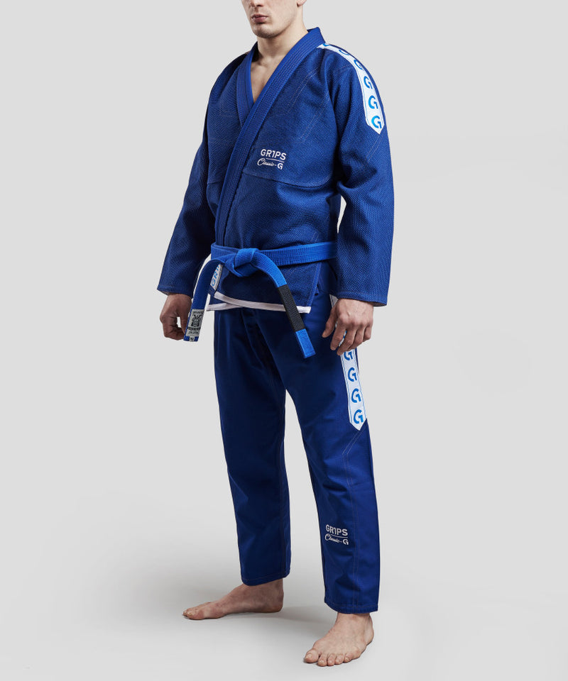Grips Classic Logo BJJ Kimono - blue/white, G10124-BLUWHT