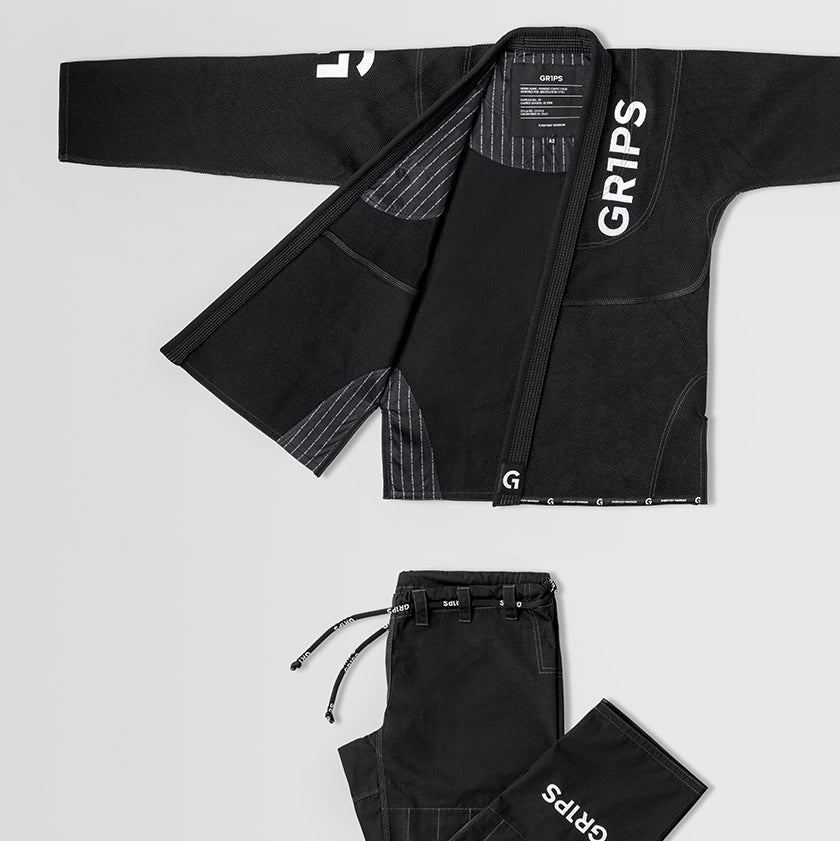 GR1PS BJJ Uniforme Primero Competencia - Negro, G10118 -Blk