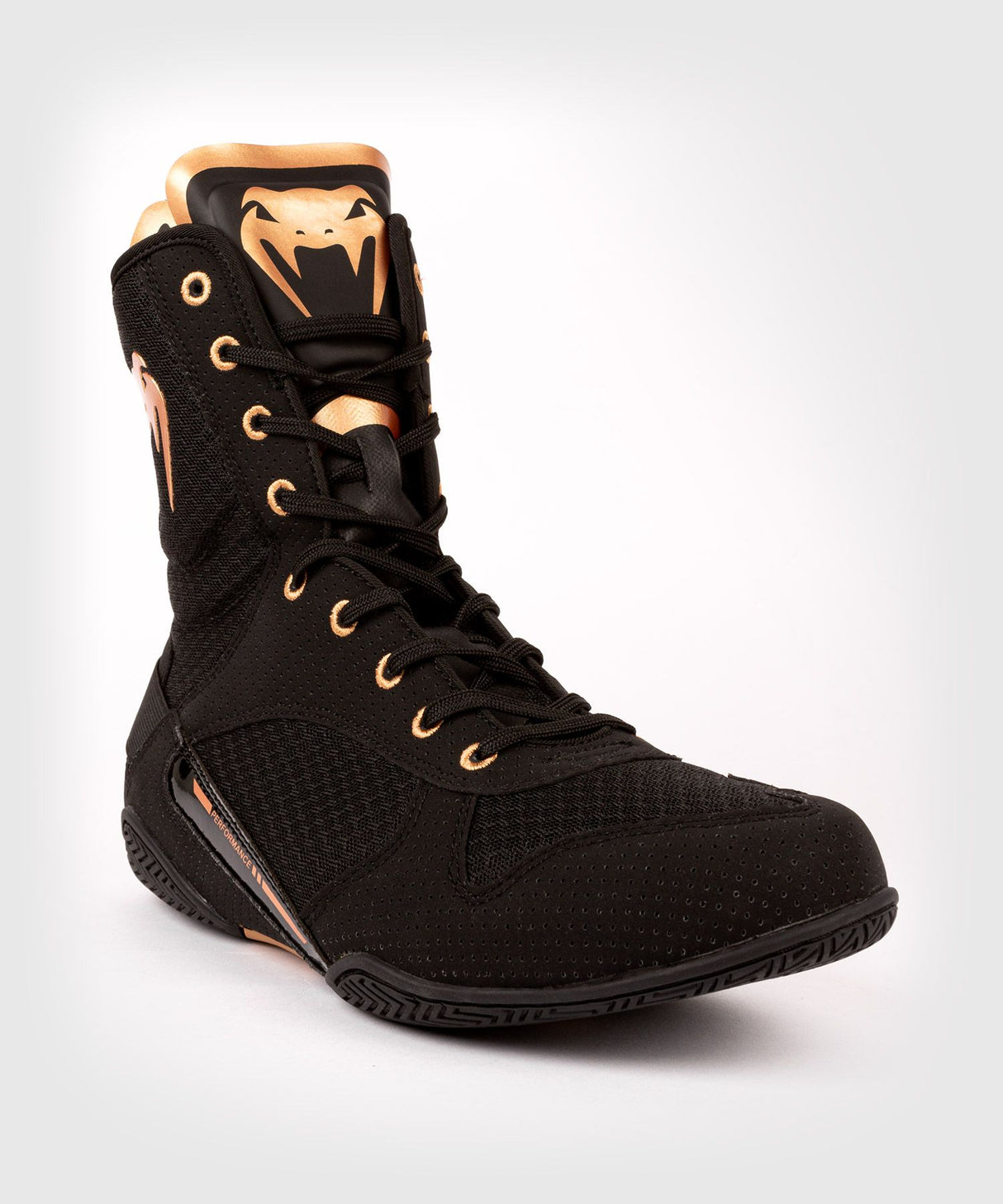 Venum Elite boxing shoes - black/gold
