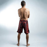 Pantalones cortos MMA de luchador - Honeycomb - Rojo, FSHM -16