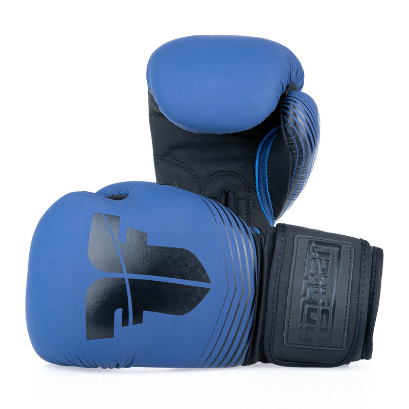 Fighter Boxing Gloves SPLIT Stripes - blue/black