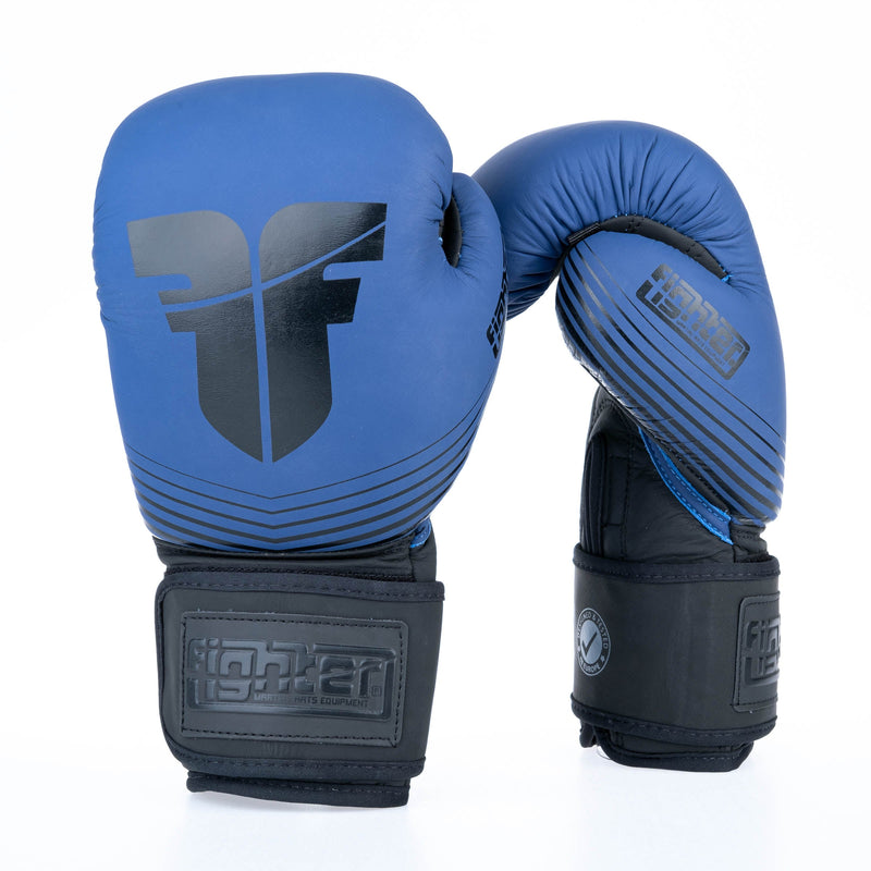 Fighter Boxing Gloves SPLIT Stripes - blue/black