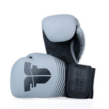 Guantes de boxeo de combate rayas divididas - gris/negro