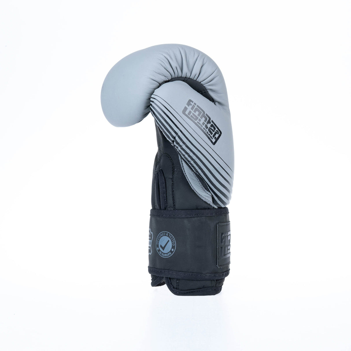 Guantes de boxeo de combate rayas divididas - gris/negro