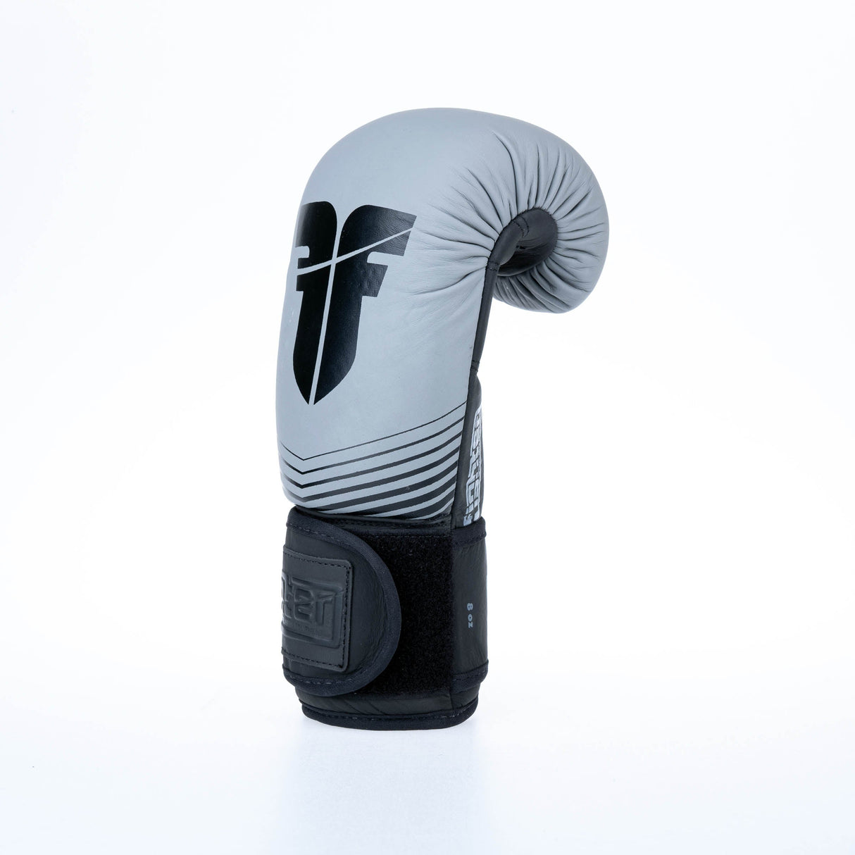 Guantes de boxeo de combate rayas divididas - gris/negro