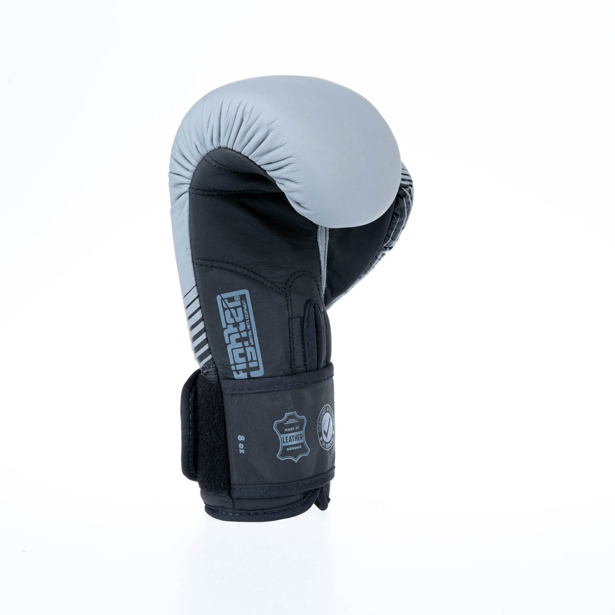 Guantes de boxeo de combate rayas divididas - gris/negro