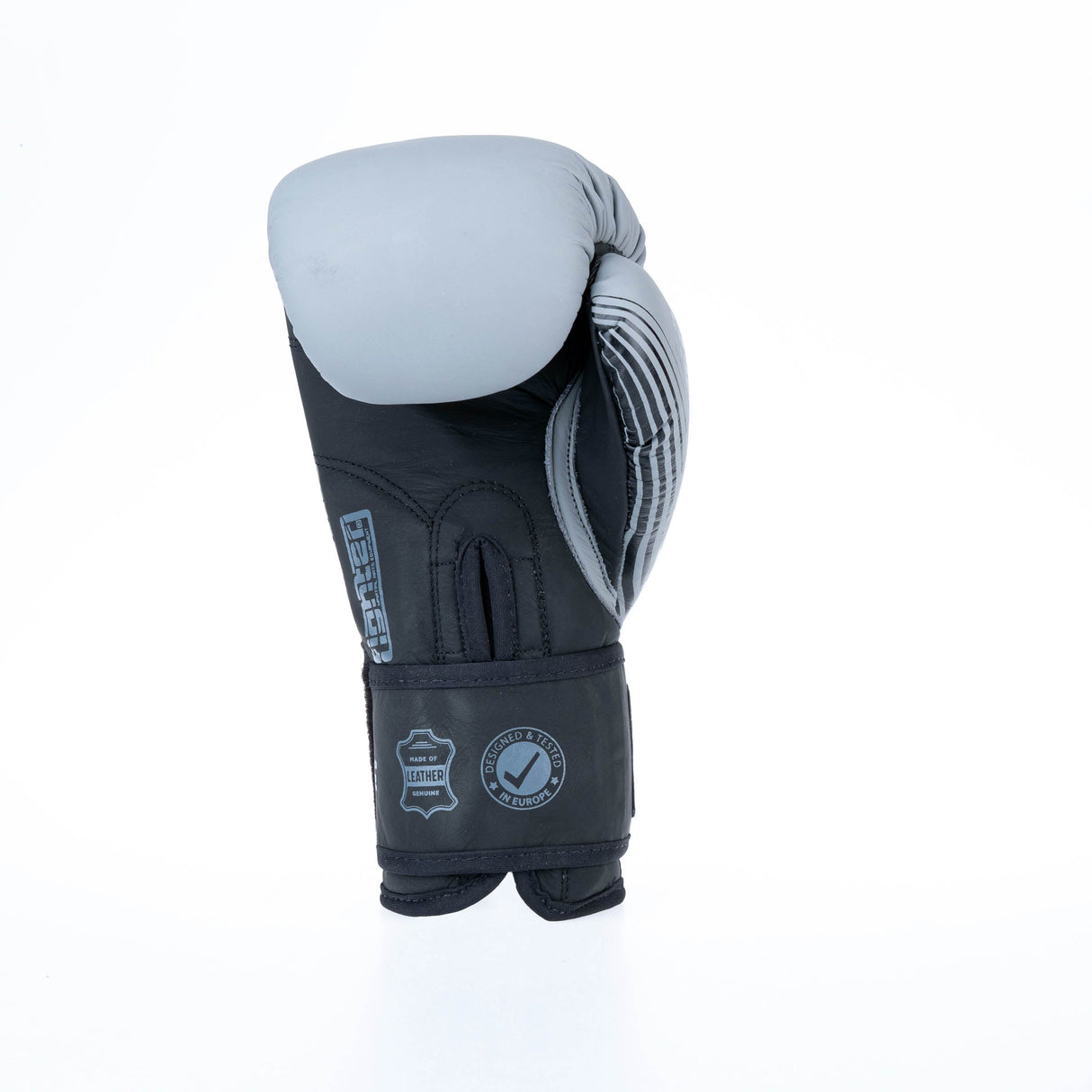 Guantes de boxeo de combate rayas divididas - gris/negro