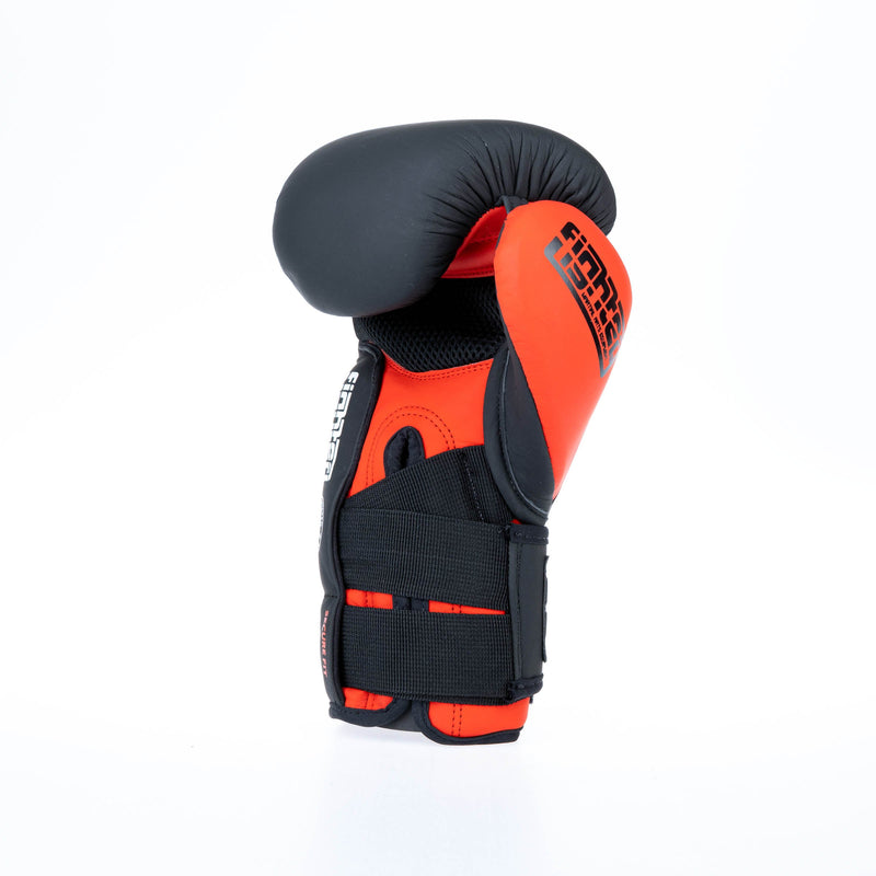 Fighter Boxing Gloves Secure Fit - black/red