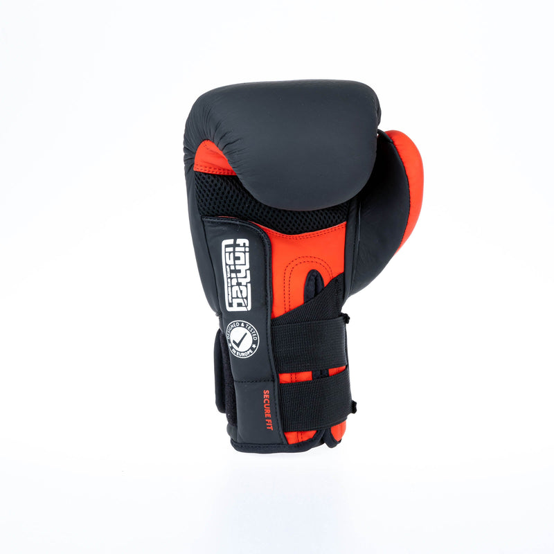 Fighter Boxing Gloves Secure Fit - black/red