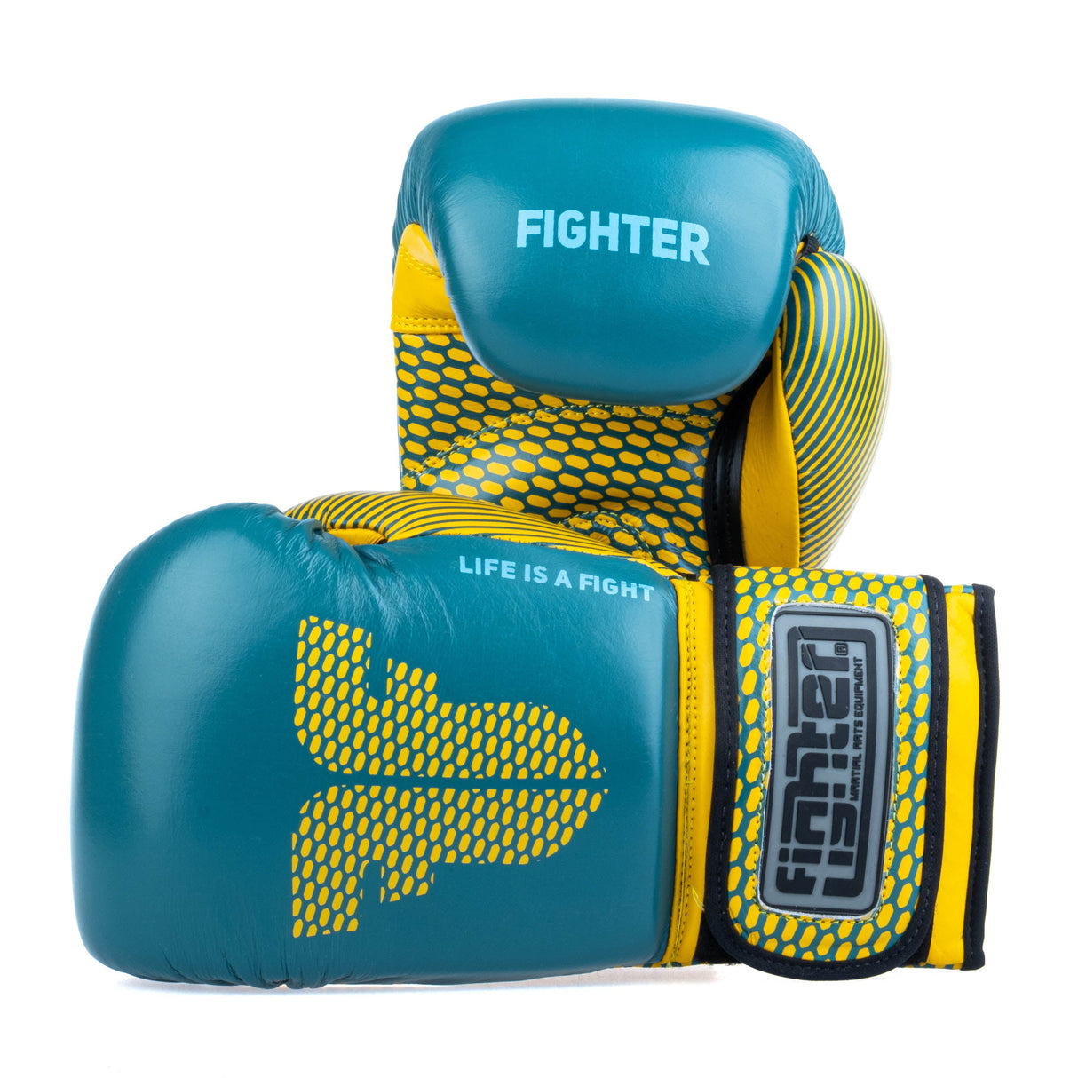 Gants de boxe Fighter Training - bleu/jaune, FBG-TRN-003