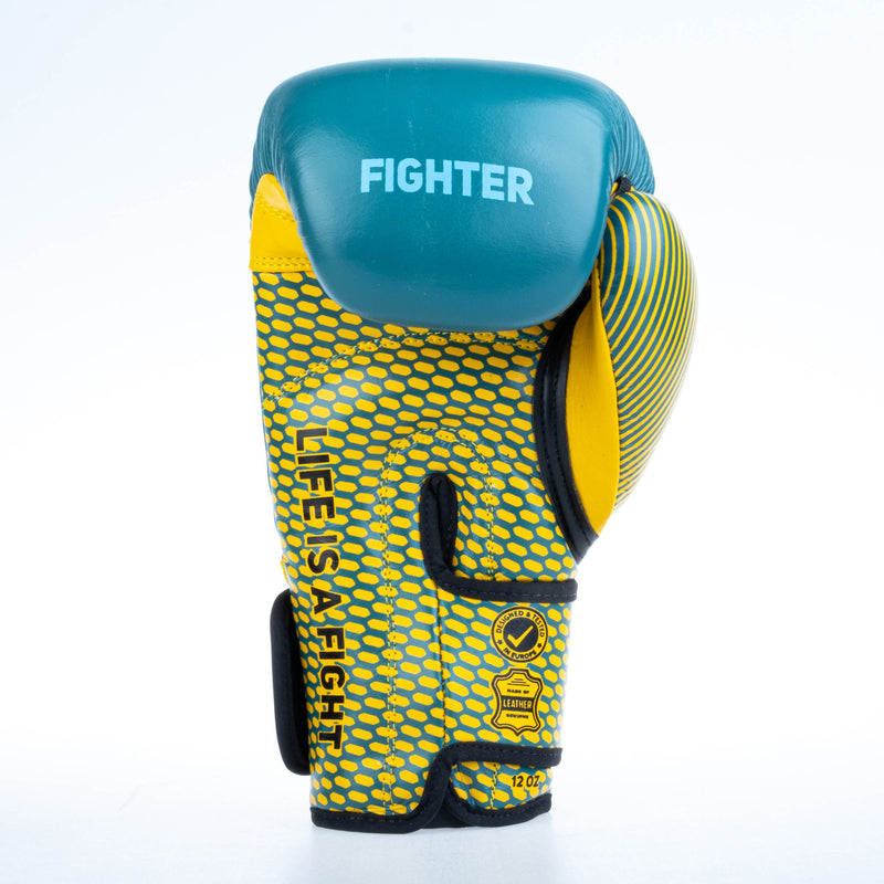 Fighter Boxing Gloves Training - blue/yellow, FBG-TRN-003