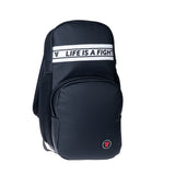 Sac à dos Fighter en similicuir - noir