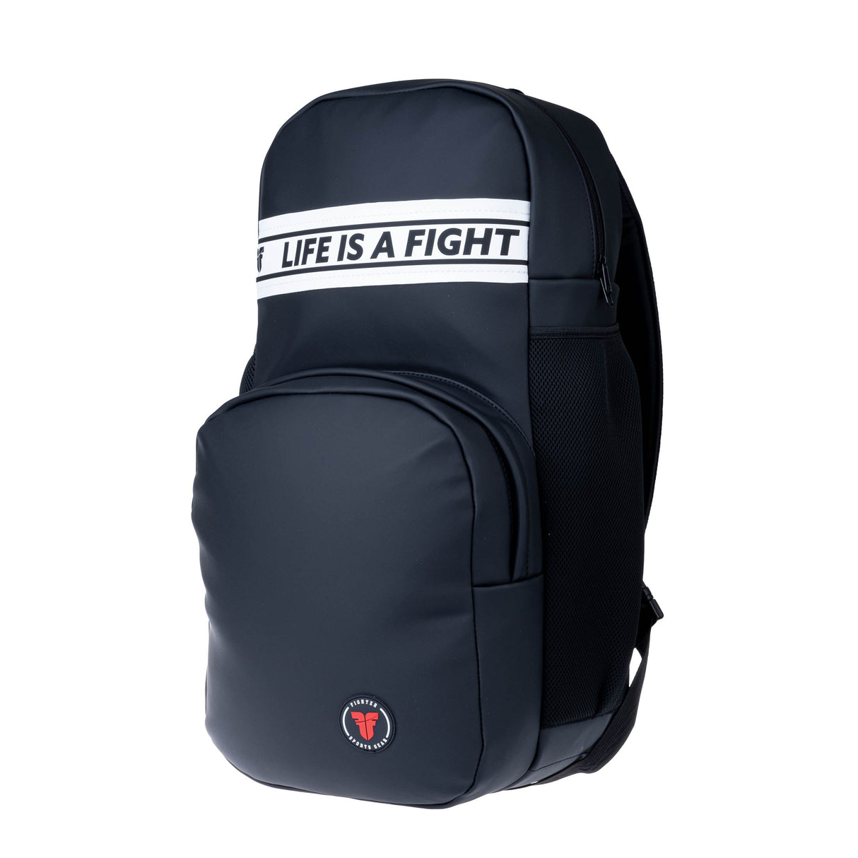 Sac à dos Fighter en similicuir - noir