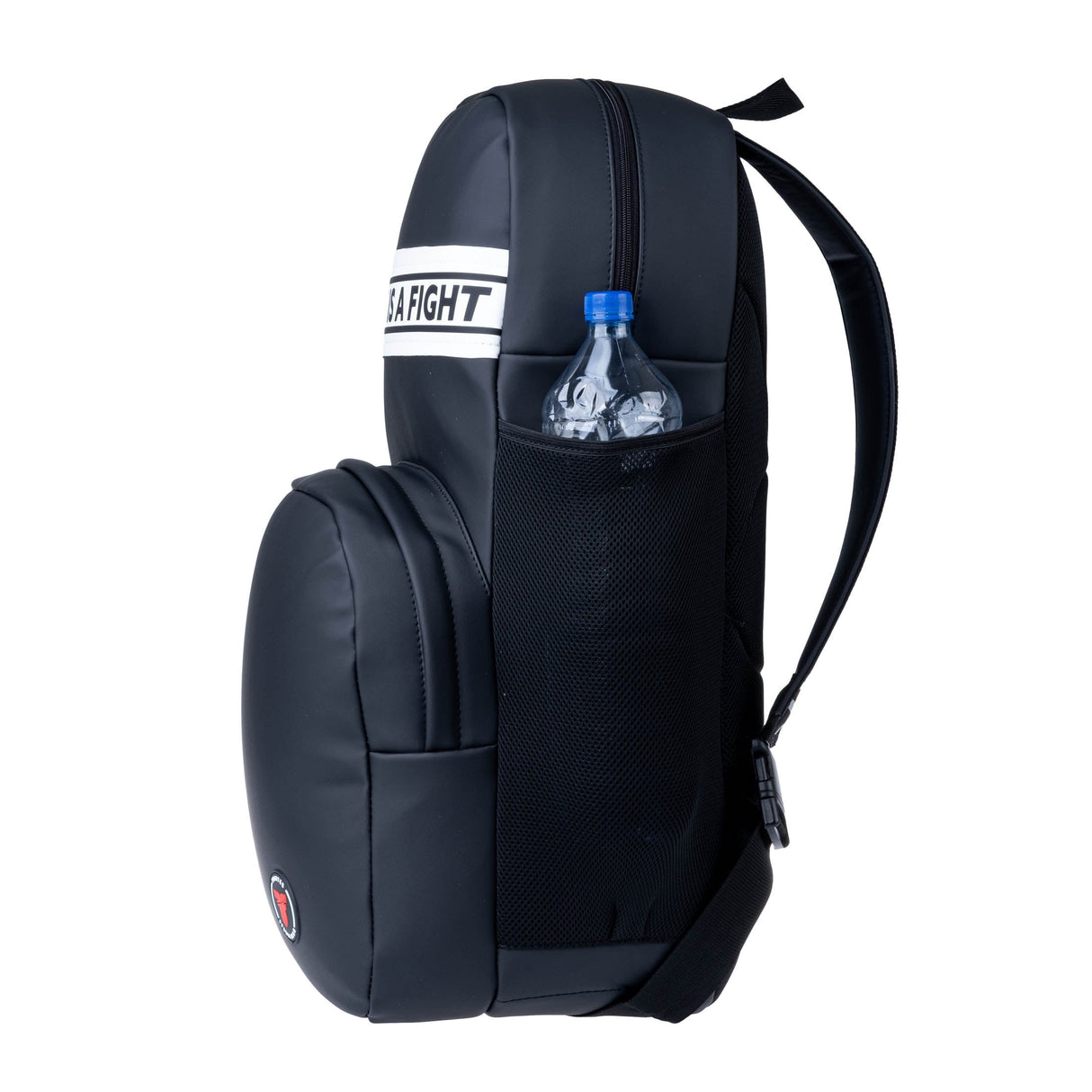 Sac à dos Fighter en similicuir - noir