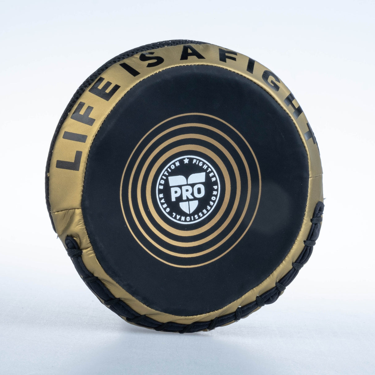 Fighter Round Shield Pro Small - noir/or, FSMPR-001-BG