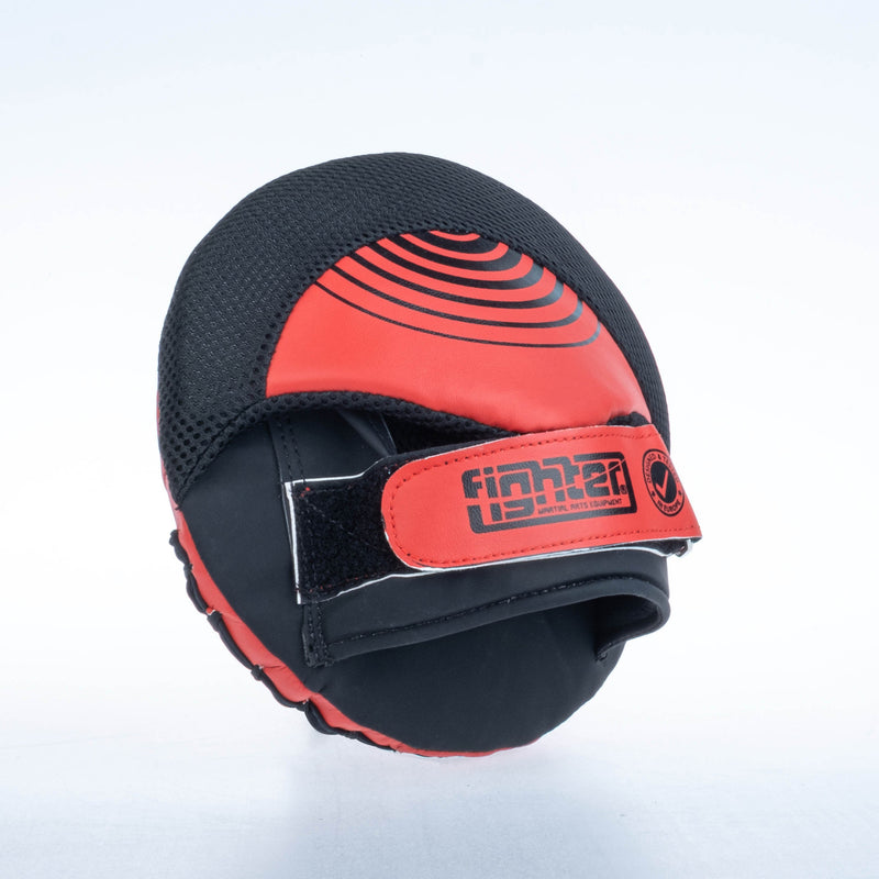 Fighter Round Shield Pro Small - black/red, FSMPR-001-RB