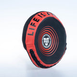 Fighter Round Shield Pro Small - noir/rouge, FSMPR-001-RB