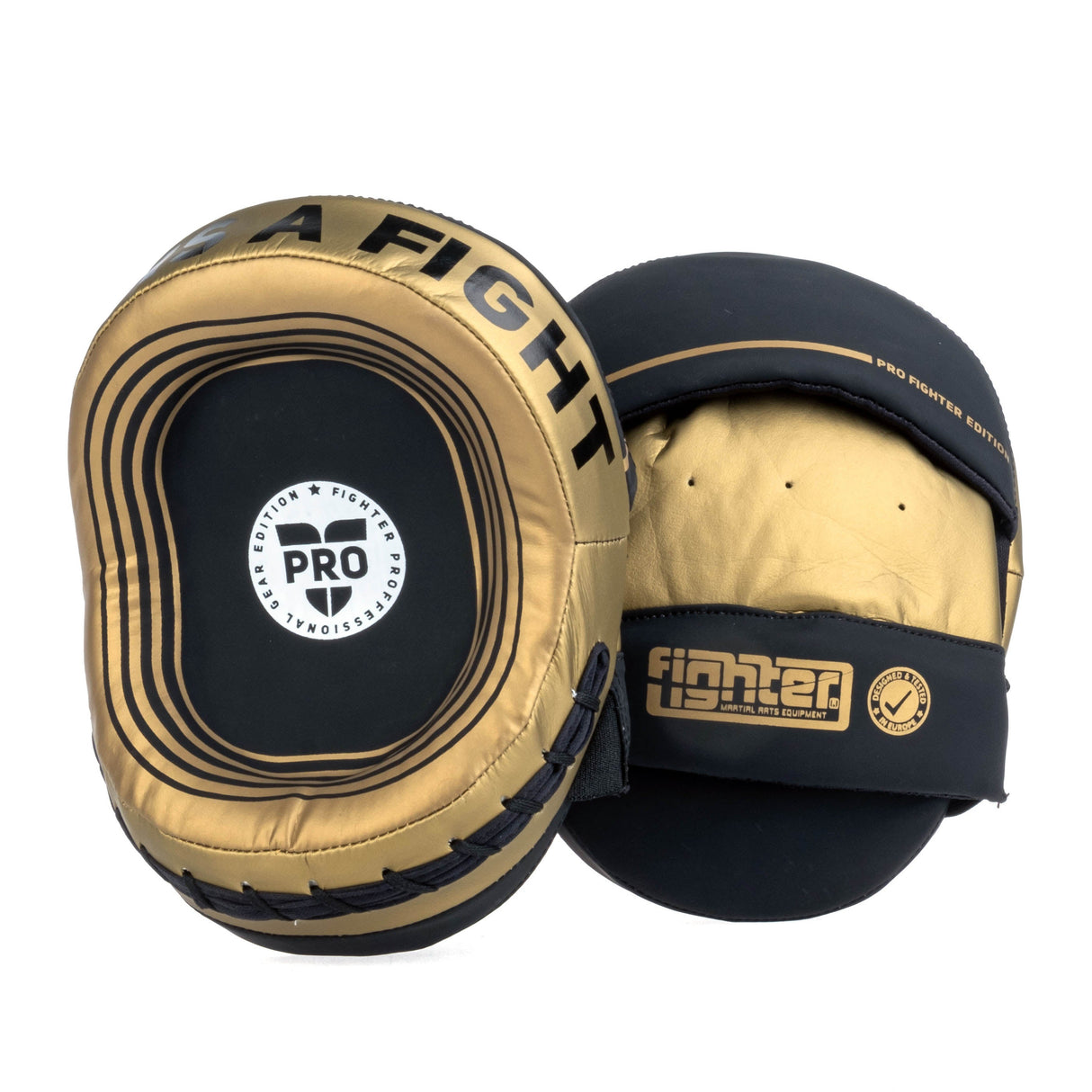 Fighter Oval Shield Pro Small - schwarz/gold, FSMPR-002-BG