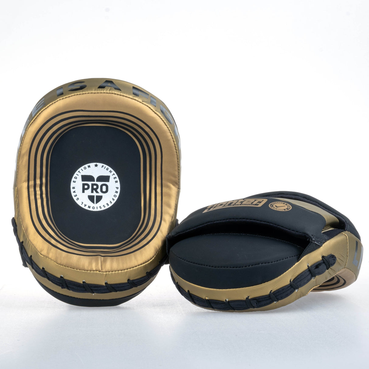 Fighter Oval Shield Pro Small - schwarz/gold, FSMPR-002-BG