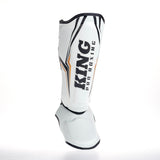 King Pro Protège-tibias de boxe THOR - blanc/or