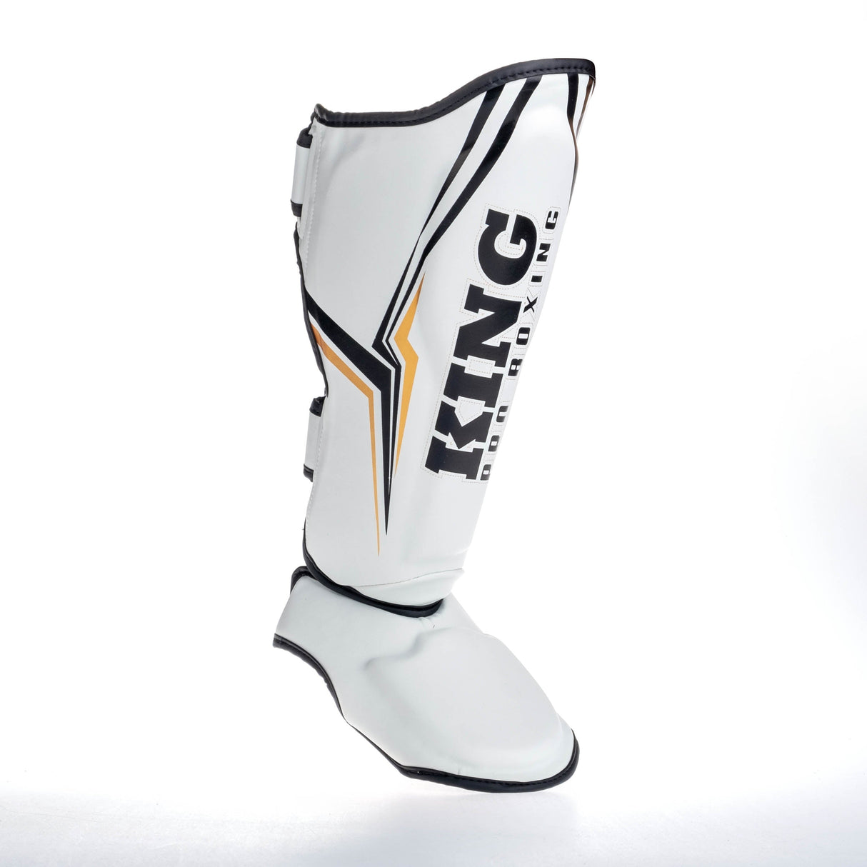 King Pro Protège-tibias de boxe THOR - blanc/or